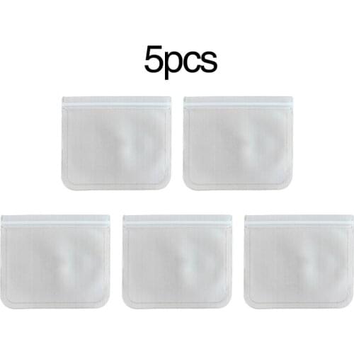 5PCS Reusable Freezing Storage Bags Zip-lock Leakproof Lunch Bag for Food Storage Home Organization