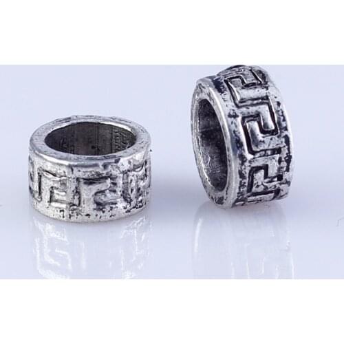 85pcs Tibetan Silver Metal DIY beads big hole round beads fit for style European Bracelets