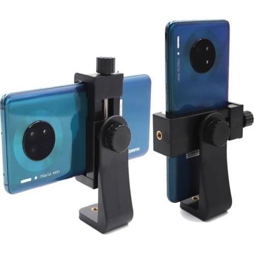 Travel Tripod Mount Adapter Mobile Cell Phone Clipper Holder Vertical 360 Tripod Stand for iPhone Camera Holder