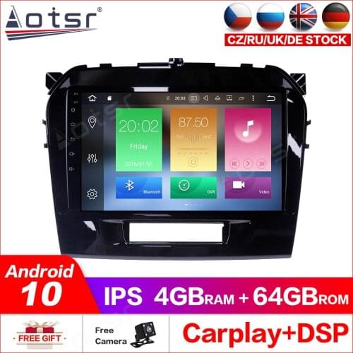 Android 10 Car GPS Navigation For Suzuki Vitara 4 2014-2018 PX6 Car DVD Radio Auto Stereo Multimedia Player HeadUnit 2Din 2 din