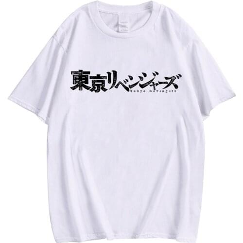 CLOOCL White Cotton T-Shirts Japan Anime Tokyo Revengers T-Shirt Letter Print Unisex Casual Tees Harajuku T Shirt Men Clothing