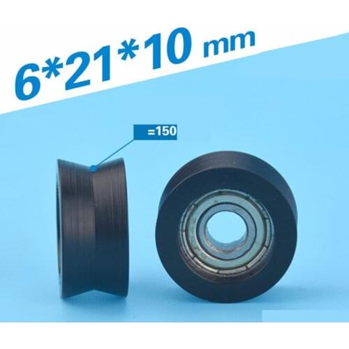 Free Shipping 10PCS V groove 696zz bearing coated nylon sliding roller wheel nylon bearing wheel