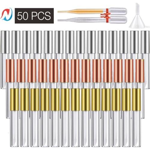 Sheenirs 50pcs 10ml 3.34oz Empty Mascara Tubes Eyelash Serum Tube Eyelash Mascara Cream Vial Makeup Container for Castor Oil DIY