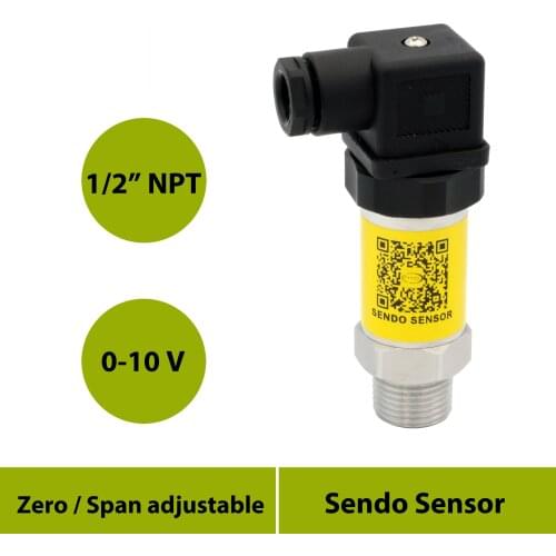 Pressure sensor 0 10v, 10 bar gauge, 0.35, 0.7, 1, 6 bar, 40, 100 bar, 200, 250, 400bar pressure, 15 v power, 1 2 in npt male