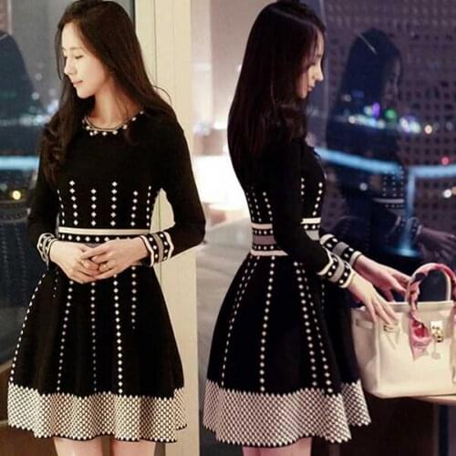 Модные трикотажные платья DERMSPE China At AliExpress