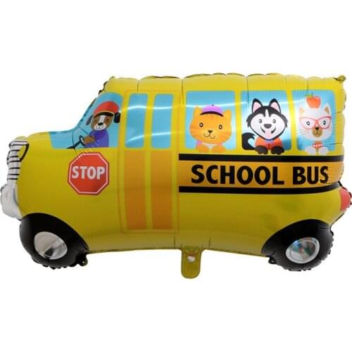 DIY Cartoon Car Balloons Fire Truck Car Train Foil Balloon Ambulance Globos Children Gifts Birthday Party Decorations Kids Balls