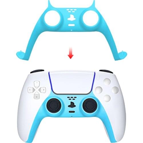 For PS5 Controller Decorative Strip 100%Fit Gamepad Cover for Sony PS5 Front Middle Controller Replacement Decorative Shell Case