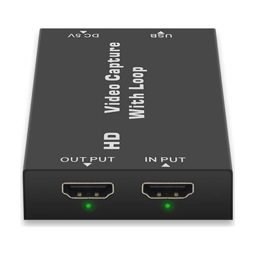 4K 1080P Loop HD Video Capture Card Game Recording Board HDMI-compatible USB 2.0 Live Streaming for XBOX PS4 Switch Camera PC
