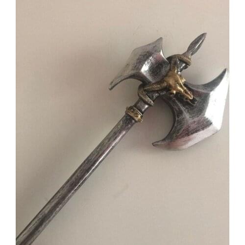 Halloween Cosplay medieval sheep axe prom props Prop Knight Double-edged Black Axe 1:1 PU Weapon Kids Gift PU