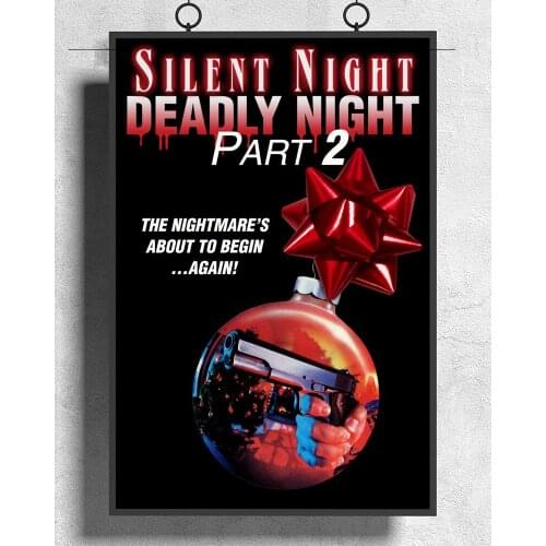 L016 SILENT NIGHT DEADLY NIGHT Part 2 Movie RARE XMAS Horror Silk Fabric Poster Art Decor Indoor Painting Gift