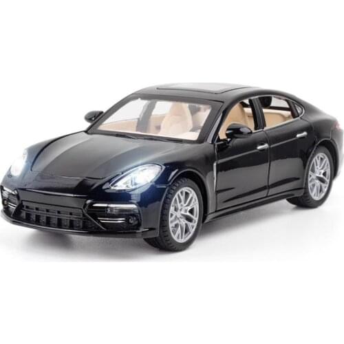 Simulation Hot 1:24 scale vehicle wheels pors Panameras metal model diecast car pull back toy colleciton with light and sound