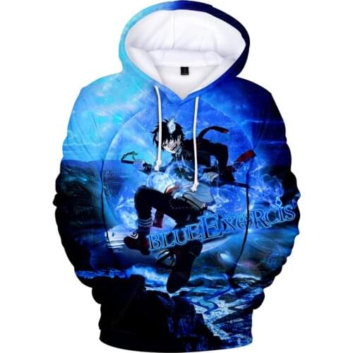 Kawaii Blue Exorcist 3D Printed blusa moletom masculino anime Fashion Fall Hoodies Women/Men The Hooded Y2K Women-clothing