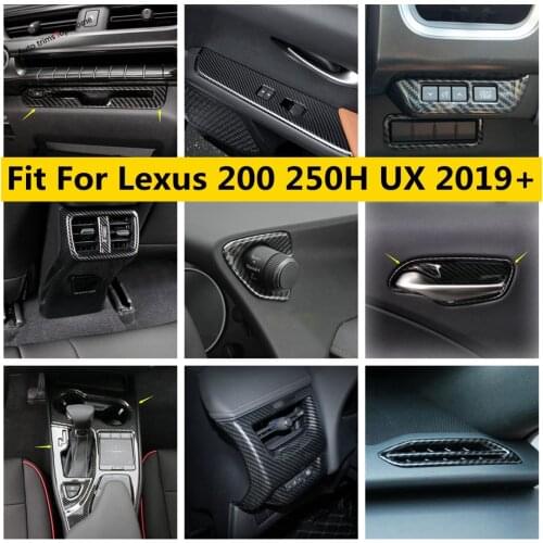 Yimaautotrims Matte Interior Kit Air AC / CD Panel / Gear Box / Dashboard Frame Cover Trim For Lexus UX 200 250H 2019 - 2021
