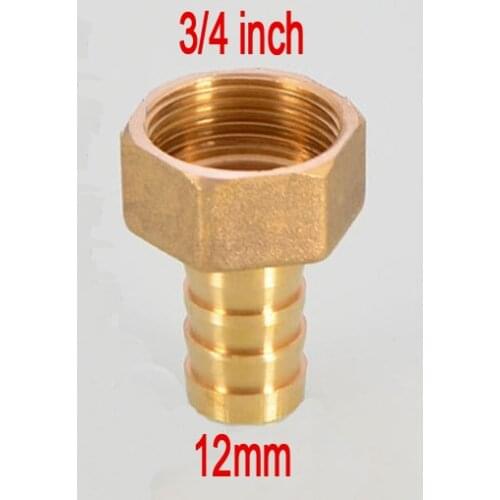 New 12mm Hose Barb to 3/4" inch Female BSP Thread DN20 Brass Barbed Fitting 25mm gas CORRUGATED Coupler Connector coupling