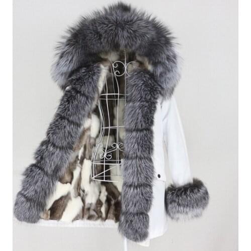 OFTBUY 2021 Long Waterproof Coat Winter Jacket Women Real Fur Parka Hood Natural Raccoon Fox Fur Outerwear Streetwear Detachable