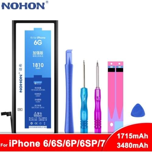 Original NOHON Battery For Apple iPhone 6 6S Plus 6Plus 6SPlus 7 Real Capacity 1810mAh 3480mAh Li-Polymer Replacement Batteries