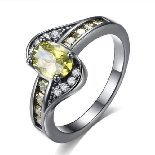 Oval olive green rings