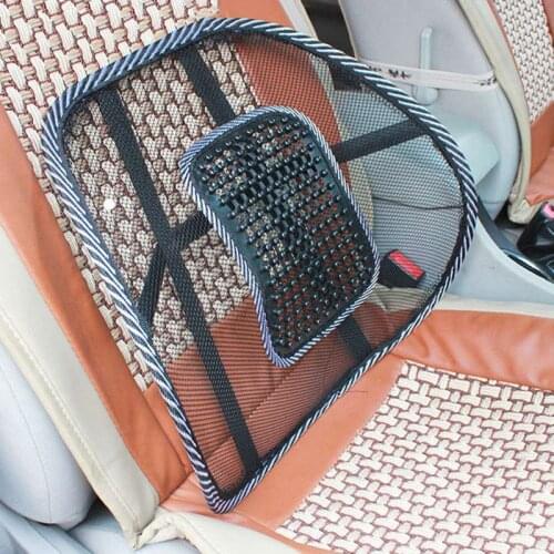 Car Seat Office Chair Massage Back Lumbar Support Mesh Ventilate Cushion Pad Black Mesh Back Lumbar Cushion for Car Driver
