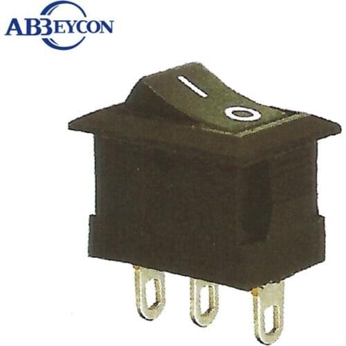 RS201 3pin Mini Black Rocker Switch On-Off Function 13.5*9mm Boat Rocker Switch KCD5-102