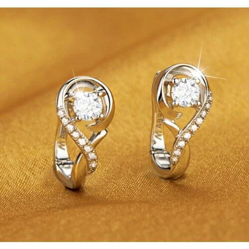 Exquisite Music Note Weight Loss Earrings Cubic Zirconia Earrings Acupoint Stimulation Magnetic Therapy Fat Burning