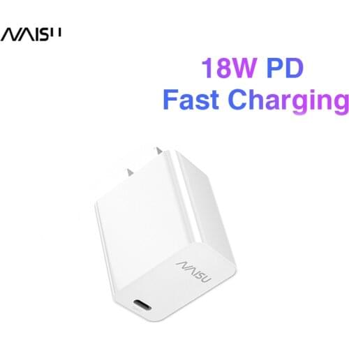NAISU 18W PD Charger US/EU/UK 3A Quik Charge 3.0 USB C Type-C Adapter For Iphone 12 Huawei Xiaomi Samsung Fast Wall Charger 2021