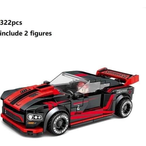 Speed Champions Passion Racing Cobra Pull Back Car Building Blocks Set Racer Vehicle Bricks Classic Model Toys for Kids