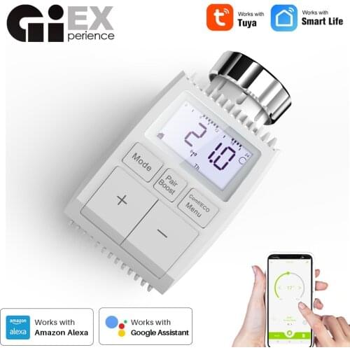 Smart Radiator Actuator ZigBee3.0 Programmable Thermostatic Radiator Valve Temperature Controller Voice Control via Alexa Tuya