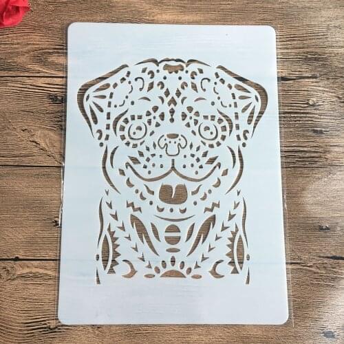 A4 29 * 21cm creative animal dog DIY stencil wall painting scrapbook coloring photo album decorative paper card template