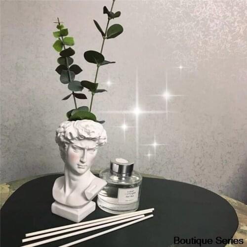 Nordic Style Portrait Vase Human Head Flower Vases Resin David Flowers Art Decor