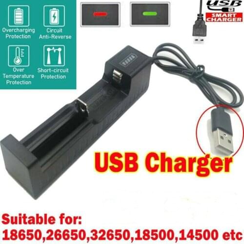 USB Battery Charger For 18650.26650.14500.16340.21700.10440 Battery 4.2V Battery Charging Adapter 1 Slot / 2 Port Charger