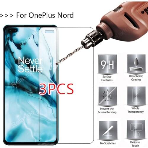 3pcs/lot Glass screen protectors For OnePlus Nord Tempered Glass For oneplus nord Protective Glass For OnePlus Nord film