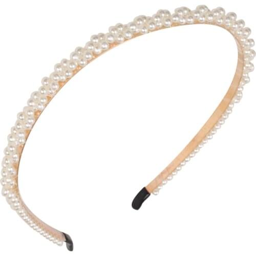 Handmade Pearl Hairbands For Women Hair Accessories Designer Band Flower Hoops Wedding Headband Metal Bridal Headwear Bands
