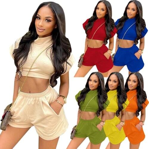 Custom Logo Women 2 Piece Pant Set Clothing Biker Shorts Outfits Sweat Suit Jogging Sets 2 Piece Pant Set Outfits