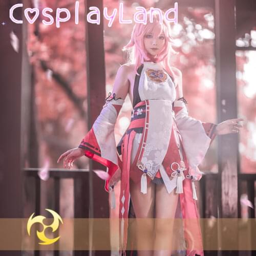 Game Genshin Impact Yae Miko Dress Cosplay Costume Halloween Party Outfit For Women Suit Lolita Dress Role Play XS-XXL