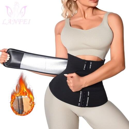LANFEI Waist Trainer Neoprene Belt Women Sweat Shapewear Fat Burn Sauna Waist Trainers Tummy Compression Slimming Shapewear Wrap