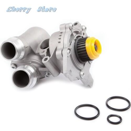 06H 121 026 CF Aluminum Engine Thermostat Water Pump Assembly For VW Golf Tiguan Passat 1.8TFSI 65480G Audi A4 A5 A6 A8 TT Q3 Q5