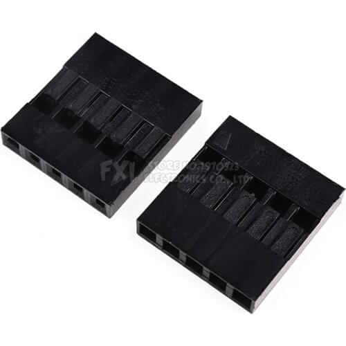 100PCS/Lot Dupont Head 2.54mm 5P 1X5P Dupont Plastic Shell Pin Head Connector Jumper Wire Cable Housing Plug Female