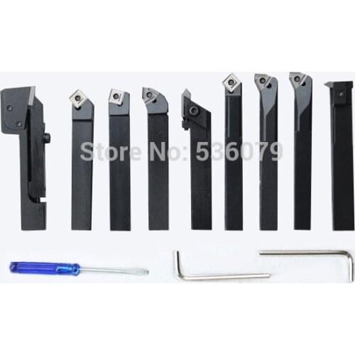 12mm 9pcs/set indexable carbide turnnig tools, lathe cutting tools set, best quality in China