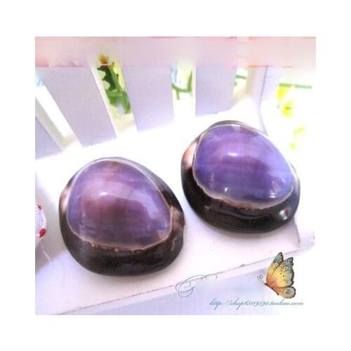 3-5cm Natural rare conch purple shell couple shells house decoration Fish tank landscaping