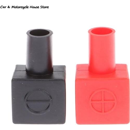 4pcs/set Universal Square Motorcycle Car Battery Terminals Rubber Covers