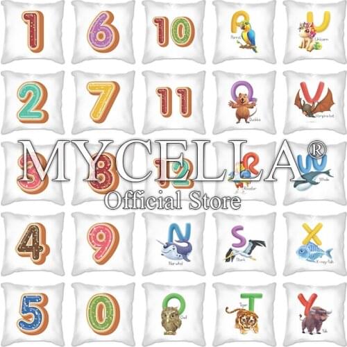 45x45cm Throw Pillows Case home Cushions Decorative Pillow Cover Cushion Numbers and letters Cushion Sofa car Cover Pillowcase