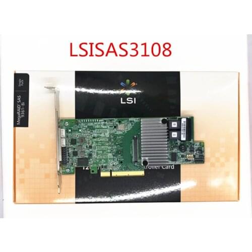 9361-8i LSI00417 1G Onboard Memory 12Gb/s RAID6.5.1.0.60.50.10 LSISAS3108 ,SAS Cable not included