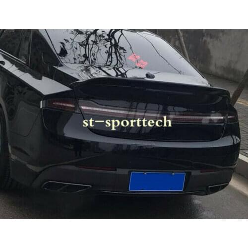 ABS FIT FOR Lincoln MKZ 2015-2018 Rear Tail Trunk Spoiler Wing Lip Trim BKACK