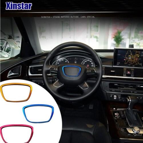 Aluminum car steering wheel decoration for audi Quattro Sline RS A3 A4 A5 A6 A7 A8 TT S3 S4 S5 S6 S7 S8 Q3 Q5 Q7