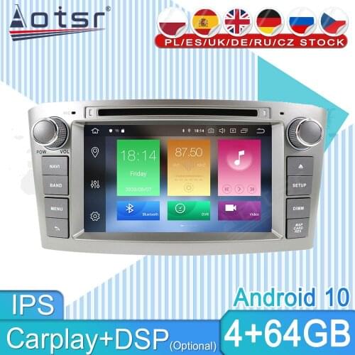 For Toyota Avensis 2002 2003 - 2008 Car Multimedia Player Stereo Android Auto Audio Radio Tape Recorder Video GPS Navi Head Unit