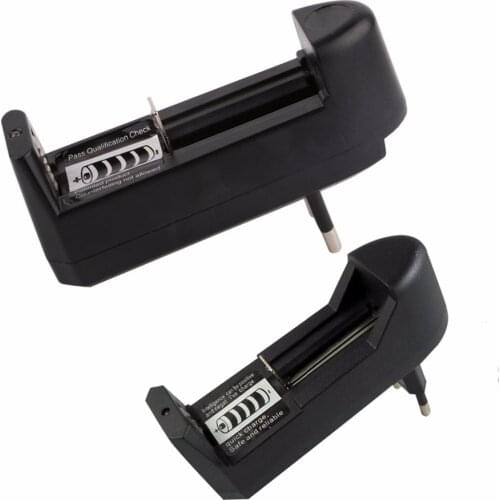 EU Standard 18650 Adapter Led Flashlight Power Supply 3.7V 500mA DC Smart Charger For 16340 14500 10440 26650 Lithium Battery