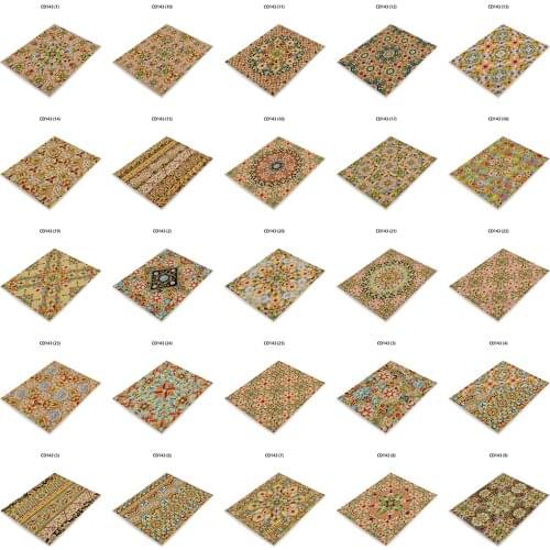 Bohemian Abstract Floral Print Illustration Coasters Individual Placemats Dessous De Verre Drink Coaster Serviette Table Tissu