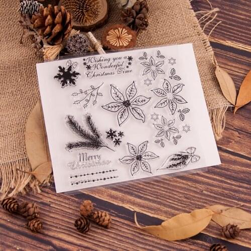 Flower Transparent Clear Silicone Stamp/Seal for DIY scrapbooking/photo album Decorative clear stamp sheets A1416