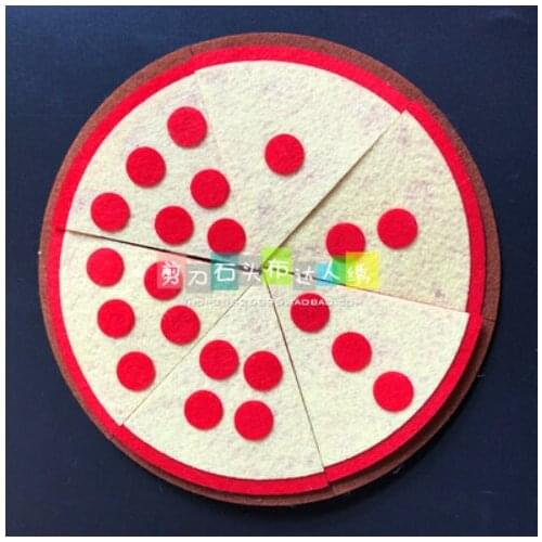 Kindergarten teaching aids toys games digital pizza Fabric Felt kit Non-woven cloth Craft DIY Sewing set Handwork Material DIY n