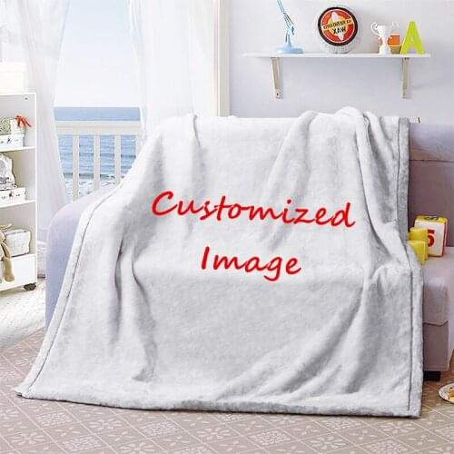 Custom Personalized 3D Printed Coral Fleece Fabric Soft Plush 70x100cm Fleece Blanket Photos Halloween Gifts